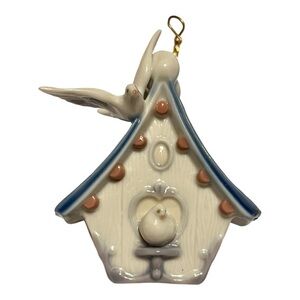 Lladro Home sweet home doves on birdhouse porcelain Christmas ornament retired98